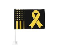 Clip per finestra per auto per la consapevolezza della spina bifida, protezione solare, decorazione, striscione bifacciale da 12 x 18 pollici per camion