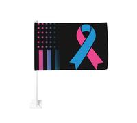 Clip per finestra per la consapevolezza della perdita di gravidanza e del neonato, per bandiere per auto, protezione solare, decorazione, striscione bifacciale da 12 x 18 pollici per camion