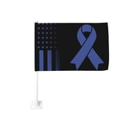 Clip per finestra per la consapevolezza della sindrome dell'intestino irritabile per bandiere per auto, protezione solare, decorazione, striscione bifacciale da 12x18 pollici per camion