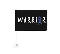 Clip per finestra per la consapevolezza della sindrome dell'intestino irritabile Warrior per bandiere per auto, protezione solare, decorazione, striscione bifacciale da 12x18 pollici per camion