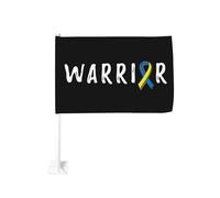 Clip per finestra per la consapevolezza della sindrome di Down per bandiere per auto, protezione solare, decorazione, striscione bifacciale da 12x18 pollici per camion