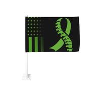 Clip per finestra per la sensibilizzazione sulla scoliosi, per bandiere per auto, protezione solare, decorazione, striscione bifacciale da 12x18 pollici per camion