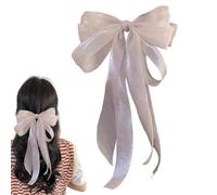 Clip per Fiocchi Per Le Donne Clip Con Nastro In Raso Setoso Con Grande Fiocco Per Le Donne Per Capelli Moda Bowknot A coda Lunga Per Esposizione Incontro
