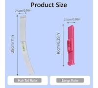 Clip Per Frangia Da 2 Pezzi E Clip Per Coda Di Capelli Da 2 Pezzi, Set Di Tagli Di Capelli Per La Casa Fai-Da-Te, Strumenti Portatili Per Parrucchieri E Acconciature.
