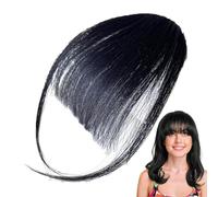 Clip per frangia di capelli umani, fermaglio per capelli con frangia ciuffo | Clip sulla fronte con veri capelli umani - Extension per capelli di tutti i giorni, fidanzata, moglie e frangia con tempie