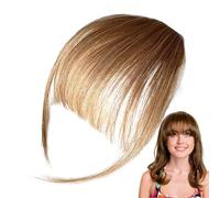 Clip per frangia di capelli veri, clip per frangia da donna - Frangia umana con frangia sulla fronte da donna - Copre il diradamento dei capelli Indossare quotidianamente Posticci Sorelle Moglie Esten