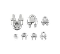 Clip per funi metalliche Morsetto per cavi, Morsetti for cavi e funi tipo U in acciaio inossidabile 304 M2-M20mm argento(M10-1pcs)
