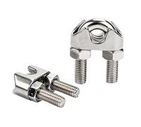 Clip per funi metalliche Morsetto per cavi, Morsetti for cavi metallici a U in acciaio inossidabile 304, misure assortite, confezione da 32(M3-5pcs)