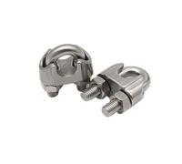 Clip per funi metalliche Morsetto per cavi, Morsetti for cavi metallici tipo U in acciaio inossidabile 304 for cavi di diverse dimensioni(M5X2PCS)