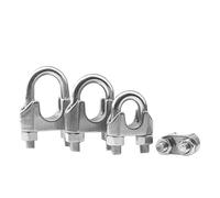 Clip per funi metalliche Morsetto per cavi, Morsetti for cavi metallici tipo U in acciaio inossidabile 316 for cavi di varie dimensioni, confezione da 16(M3 (2pcs))