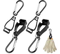 Clip per Guanti, 4 Pezzi Clip per Guanti da Lavoro Utilizzata per Evitare la Perdita di Guanti Durante il Lavoro, Porta-Guanti Clip per Guanti Asciugamano per Casco (Nero)