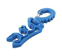 Clip per immersioni subacquee per il fissaggio dei tubi del regolatore per BCD con giunto rotante che consente una regolazione personalizzata dell'angolo durante l'implementazione (blu)