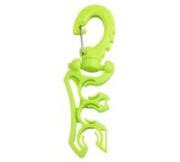 Clip per immersioni subacquee per supporto tubo BCD in acciaio inossidabile 304 e plastica PP per fissare attrezzatura subacquea (giallo fluorescente)