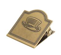 Clip per Libri in Metallo per Viaggiatori, Clip per Cerniera Decorativa Vintage per Bulldog Clip per Notebook per Decorazione di Lettura per Diario Artistico dei Viaggiatori