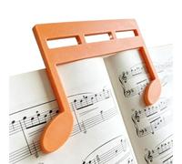 Clip per libri musicali, stampa 3D, arancione, 11,2 cm, supporto per spartiti per tastiera di pianoforte, clip di fissaggio per pagina, lettura a mani libere, angolo di visione regolabile