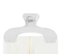 Clip per libro | Porta pagina in plastica trasparente, pinza per libri robusti | Tenuta sicura per libri spessi, per studi, spartiti musicali, ricette, compatibile con il libro