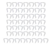 Clip per luci di Natale - Confezione da 50 supporti per luci a corda resistenti alle intemperie | Ganci luminosi in PVC per grondaie, tetti, rami, decorazioni interne ed esterne Clip di fissaggio stab