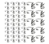 Clip per luci natalizie, 50 pezzi, ganci resistenti, chiusure in metallo antiscivolo per luci e decorazioni natalizie, clip resistenti alle intemperie per patio, pareti, soffitti, alberi e giardini