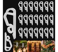Clip per luci natalizie, ganci per grondaie in plastica per esterni, resistenti alle intemperie, clip per appendere per le festività, mini ganci per luci per catena luminosa esterna, decorazione