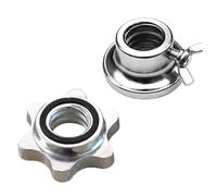 Clip per manubri - collari per barra antiscivolo, estremità a vite esadecimali | Morsetto resistente, chiusure di bloccaggio per allenamento della forza, vestibilità sicura p