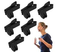 Clip per microfono , 6 clip per microfono , in metallo, clip per microfono per ascolti, lezioni, registrazioni, vlog
