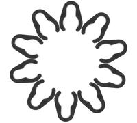 Clip per Microfono in Plastica ABS Nera, 10 Pezzi per Cavi | Fissaggio a Scatto, Diametro Interno 15mm, per Aste Grandi e Xlr, Uso per Discorsi e Negozi