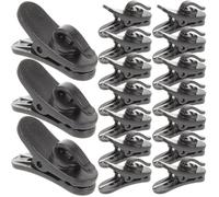 Clip per Microfono Lavalier 20 Pezzi, Supporto Abs Nero | Conferenze e Discorsi, Facile da Trasportare, Libera le Mani, Accessorio Sostitutivo per Clip Lavalier