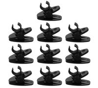 Clip per Microfono Lavalier Nero, 10 Pezzi, per Aste 8,5mm | ABS Plastico, Fissaggio Sicuro su Abiti e Cravatte, Supporto Rotante 360 Gradi, Uso Palco e Lezioni Online