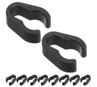 Clip per Microfono per Supporto, 10 Pezzi, Nero, per Cavo | Clip per Asta Cavo Microfono, ABS Plastico, Diametro Interno 15mm, per Registrazioni e Discorsi
