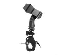 Clip per microfono regolabile con testa a sfera e morsetto di espansione per radio, live streaming e podcasting, compatibile con microfono di diametro 10-48 mm, adatto per tubi e desktop da 20-35 mm