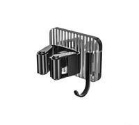 Clip per mocio da parete con gancio porta scopa per casa, bagno, armadio, organizza ordinatamente mocio, scope e utensili domestici (grigio singolo)