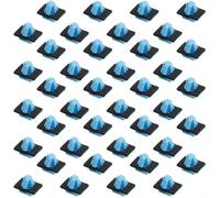 Clip per modanatura laterale del corpo con sigillante, 40 pezzi, per Santa Fe, per Sportage, ricambio per finiture in plastica, blu (testa superiore 10 x 12 mm, 14 x 20 mm Bo