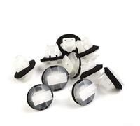 Clip per modanatura sottoporta laterale per Honda, confezione da 10, chiusure in plastica, colore bianco e nero