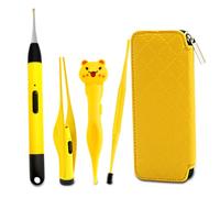Clip per naso per bambini con luce, clip per naso per bambini ricaricabili per pulire orecchie, ombelico, sporco e muco per (4 pezzi), strumento di raccolta