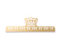 Clip per note musicali in plastica, accessorio portatile per musicisti, robusto supporto in ABS per pagine di libri, sacchetti per alimenti, dimensioni 15 x 5 x 2,5 cm, colore: oro