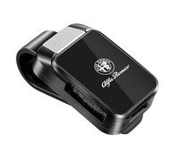 Clip per Occhiali da Auto per Alfa Romeo Mito 2008-2018, Resistente al Calore Porta Occhiali Auto Antiscivolo Resistente Ai Graffi Clip Sole Accessori Macchina,Black