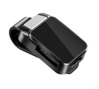 Clip per occhiali da sole per auto, ABS e metallo, forte forza di serraggio, mantiene gli occhiali organizzati e di facile accesso (nero-1)