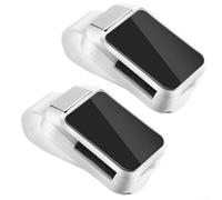 Clip per occhiali da sole per parasole dell'auto, con morsetto resistente, tiene saldamente occhiali da sole e occhiali, mantiene gli interni dell'auto organizzati e la visione chiara (bianco-2)