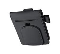 Clip per occhiali da sole su alette parasole auto Con slot carte e | con Passante per Penna, Portaocchiali da Sole Parasole Auto per Tessere, Veicoli, Camion e SUV Nero