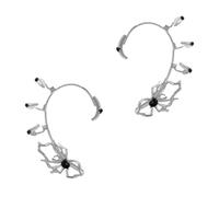 Clip per orecchio con design a forma ragno senza piercing, comodo accessorio gotico per festival musicali, serate, polsini in lega da donna