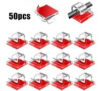 Clip per Organizer per cavi da 50 pezzi supporto per cavo per gestione cavi supporto per cavo USB linea dati di ricarica avvolgitore per bobina gancio a parete