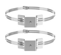 Clip per paletti, 2 pezzi, supporto per segnaletica | hardware metallico regolabile per fotocamere, cassetta postale, pannello solare riscaldatore acqua