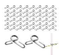 Clip Per Pali Per Recinzione - Tenditore In Acciaio Inossidabile Da 50 Pezzi, Clip Per Isolatore A Per Recinzione Elettrica | Per La Gestione Pascolo Agricolo Del Recinto Del Bestiame