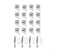 Clip per pannello finestra Hurricane per 1/2 per pannelli in compensato, design in acciaio al carbonio per mantenere la posizione del compensato sotto pressione del vento (argento)