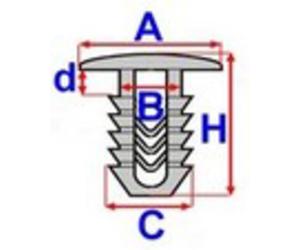 Clip per passaruota ROMIX ROM B25237
