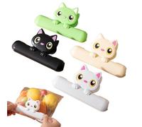 Clip per patatine a forma di gatto, 4 pezzi, per sigillare sacchetti | Simpatica clip per foto per genitori, proprietari di case, panettieri, garage, officina, cucina, campeggio, escursionismo