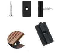 Clip per pavimenti in composito con viti in acciaio inossidabile, set da 100 pezzi, accessori di fissaggio nascosti per pavimenti in composito (materiale PP, 6 mm)