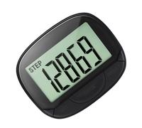 Clip per pedometro a piedi, Contapassi da passeggio semplice con clip, Contapassi a grande schermo con orologio 21/24 ore per tenere traccia di passi, miglia e calorie