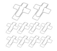 Clip per penna per quaderni, 10 pezzi, riutilizzabili, in metallo, organizer a forma di croce per agenda, clip per cancelleria con presa forte per studenti, viaggiatori, ufficio, scuola, appunti, B