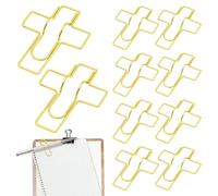 Clip per penna per quaderni, 10 pezzi, riutilizzabili, in metallo, organizer a forma di croce per agenda, clip per cancelleria con presa forte per studenti, viaggiatori, ufficio, scuola, appunti, B
